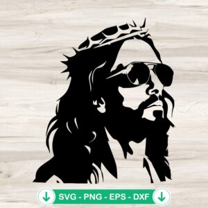 Jesus Sunglasses SVG file for Cricut and cutting projects