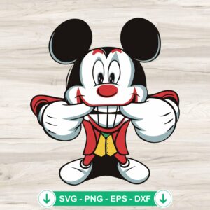 Joker Mickey Mouse svg file for Cricut cutting machine