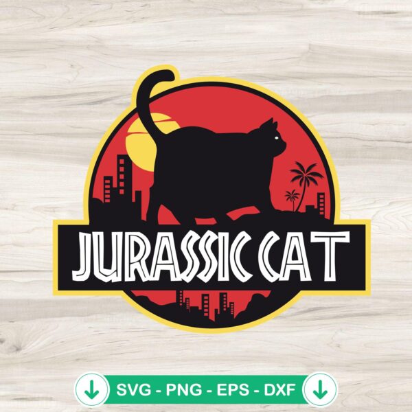 Jurassic Park Cat SVG file for cricut svg cutting file