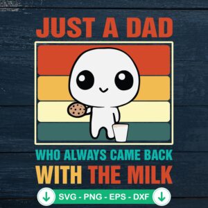 Just A Dad Who Always Came Back With The Milk SVG file for Cricut