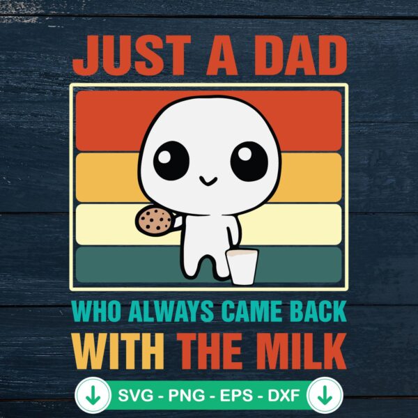 Just A Dad Who Always Came Back With The Milk SVG file for Cricut
