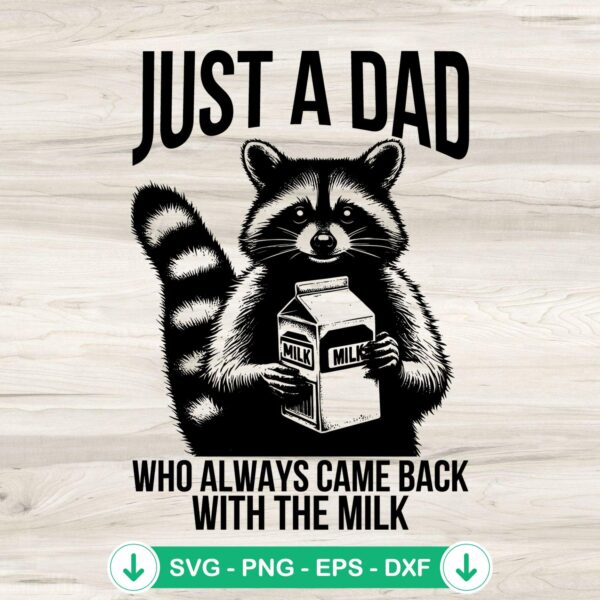Funny Raccoon Dad svg file for Father's Day cut files