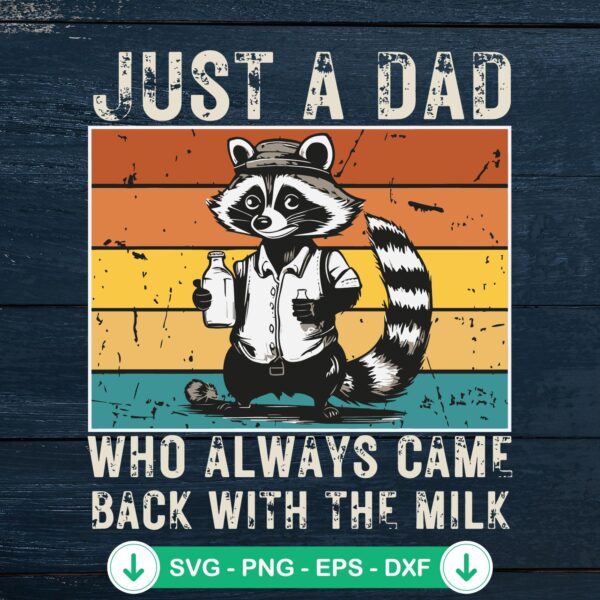Funny raccoon dad SVG file for cutting machine