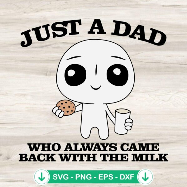 Just A Dad Who Always Came Back With The Milk SVG file for Cricut