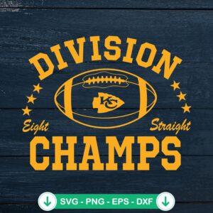 KC Chiefs Division Champs SVG file for cricut cutting machine