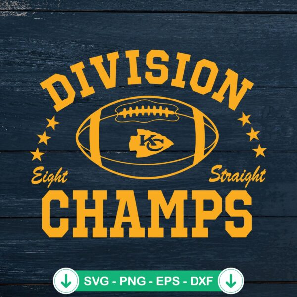 KC Chiefs Division Champs SVG file for cricut cutting machine