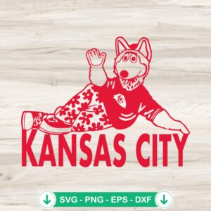 KC Wolf SVG file for Kansas City Chiefs Cricut cutting machine