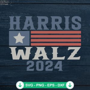 Kamala Harris Tim Walz 2024 svg file for cutting machines