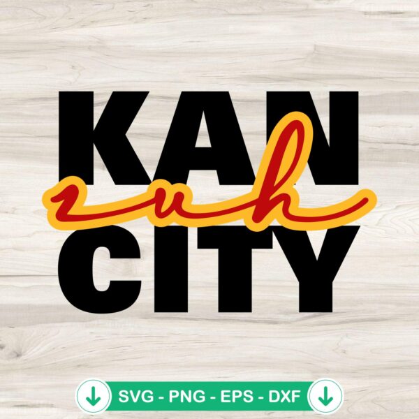 Kan Zuh City SVG file for Kansas City Chiefs cutting file