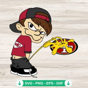 Kansas City Chiefs Calvin peeing SVG file, cricut cut file