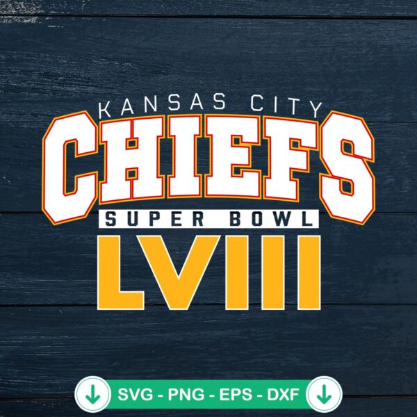 Kansas City Chiefs Super Bowl LVIII svg file for cutting machine