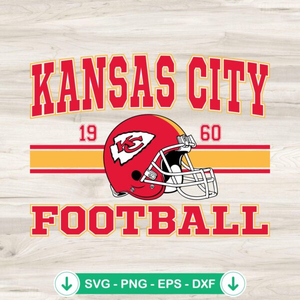 Kansas City Football SVG file, Cricut SVG cut file for Chiefs