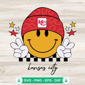 Kansas City Smiley Face SVG file for cricut cutting machine