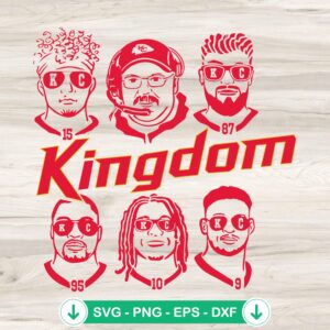 Kc Chiefs Kingdom SVG file for cricut, cutting file for DIY projects