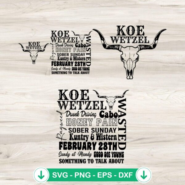Koe Wetzel SVG file design for cutting machines