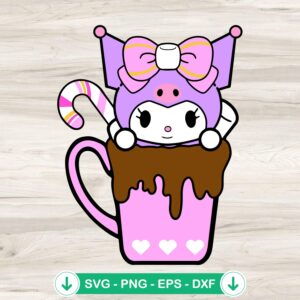 Kuromi SVG file for Cricut, cutting file for Sanrio characters