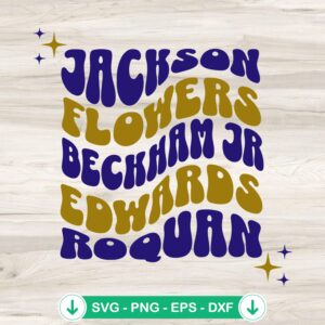 Lamar Jackson Flowers SVG file for cutting machines
