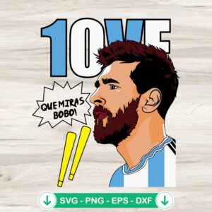 Leo Messi 10 Love SVG file for Cricut cutting machine