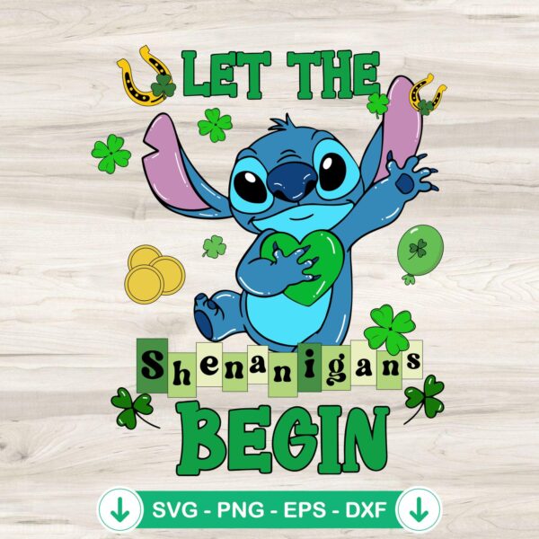 Let The Shenanigans Begin Sitch SVG file for Cricut and cutting machine