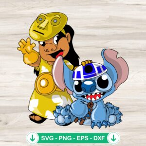 Lilo And Stitch Star Wars SVG file for Cricut cutting machine