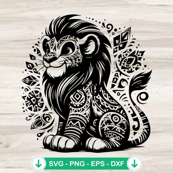 Lion King Mandala SVG file for cricut svg cutting machine