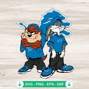 Looney Tunes SVG file featuring Tasmanian Devil and Bugs Bunny