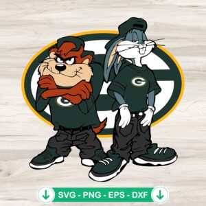 Looney Tunes Tasmanian Devil and Bugs Bunny cricut svg cutting file