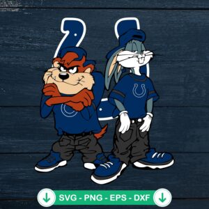 Tasmanian Devil and Bugs Bunny football svg file for Cricut