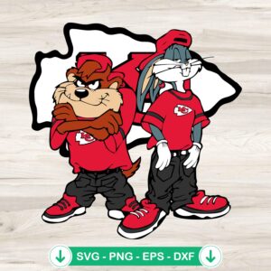 Looney Tunes Tasmanian Devil and Bugs Bunny svg file for cutting