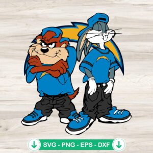 Looney Tunes Tasmanian Devil and Bugs Bunny SVG file for cutting machines