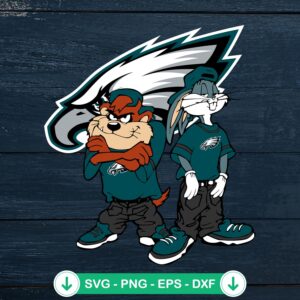Looney Tunes SVG file featuring Tasmanian Devil and Bugs Bunny