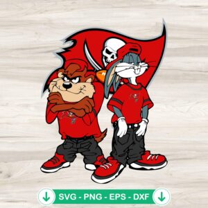 Taz and Bugs Bunny Tampa Bay Buccaneers Football SVG file