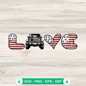 Love Off Road Car SVG file for Cricut cutting machine