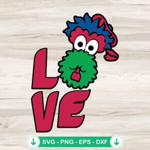 Love Phillies Phanatic svg file for Cricut cutting machine