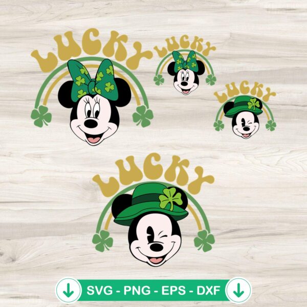 Lucky Mouse Happy St Patricks Day svg file, cricut svg cutting file