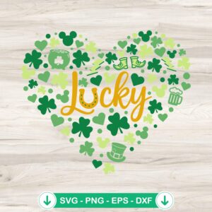 Lucky hearts SVG file for St. Patrick's Day cutting file