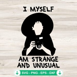 Lydia Deetz I Myself Am Strange SVG file for cricut