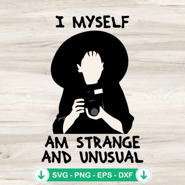 Lydia Deetz I Myself Am Strange SVG file for cricut