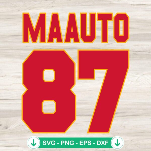 Maauto 87 SVG file for Cricut and cutting machines, Chiefs Players design