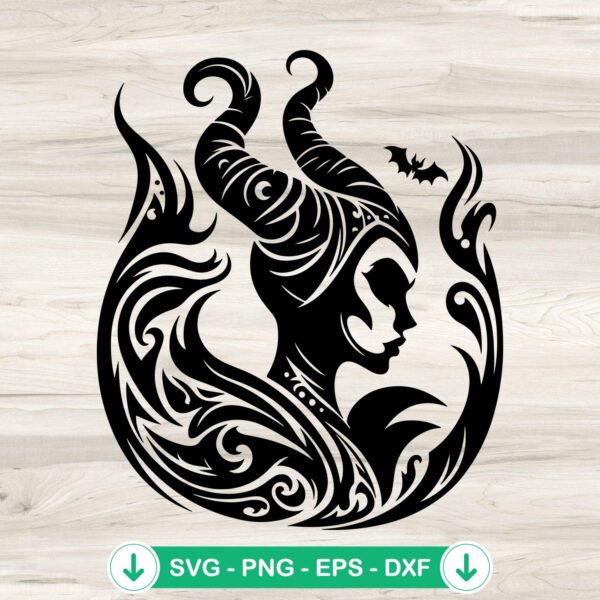 Maleficent SVG file for Cricut cutting machine
