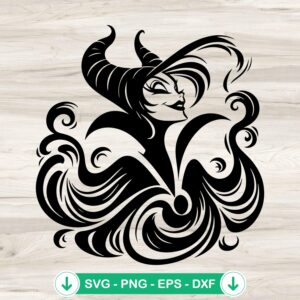 Maleficent Zentangle SVG file for Cricut and cutting machines