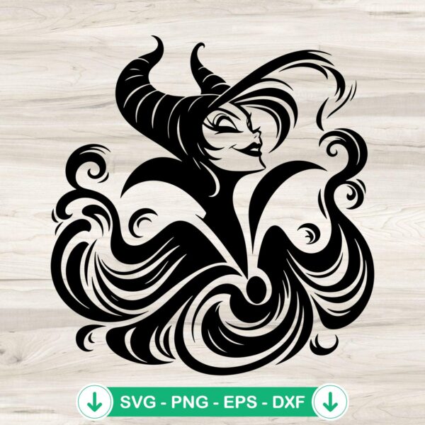 Maleficent Zentangle SVG file for Cricut and cutting machines