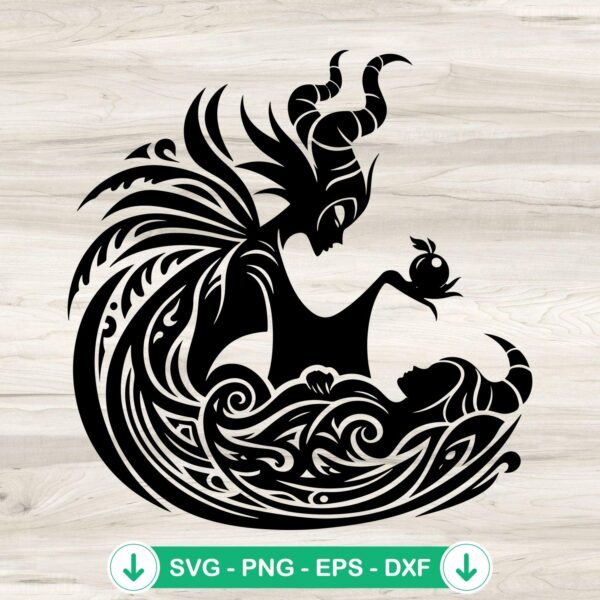 Maleficent Zentangle SVG file for cutting machines