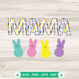 Mama Easter Bunny SVG file for cricut, cutting file for Easter