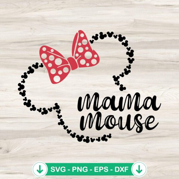 Mama Minnie Mouse SVG file for Cricut cutting machine
