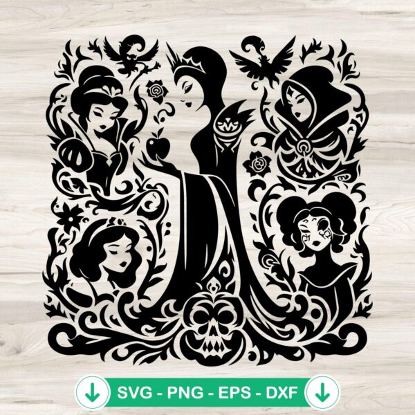 Mandala Evil Queen SVG file - cricut svg cutting file