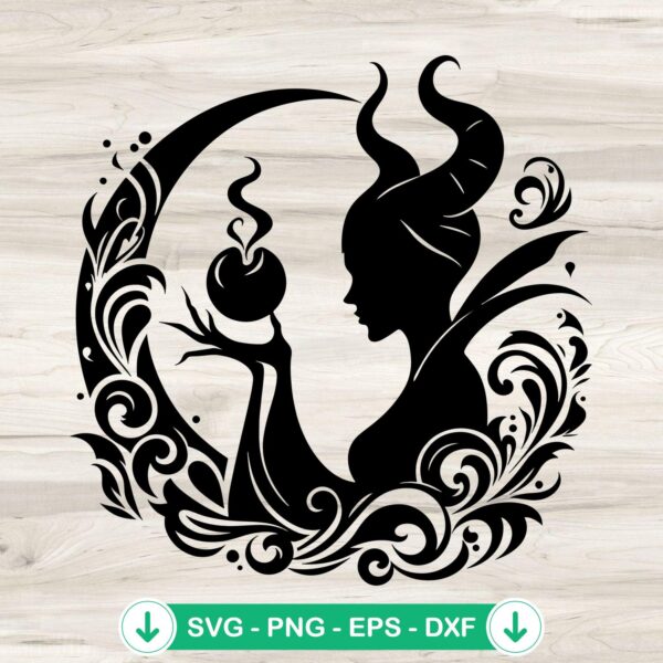Mandala Maleficent SVG file for Cricut cutting machine