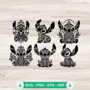 Mandala Stitch SVG file design for Cricut cutting machine