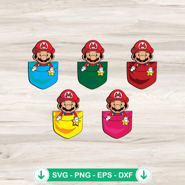 Mario Pocket Bundle SVG file for cricut cutting machine