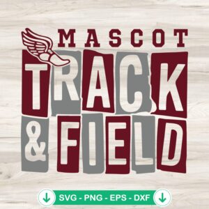 Mascot Track And Field SVG file for cutting machines